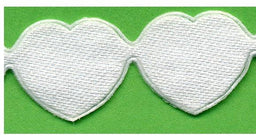 PADC-HWH - PADDED TRIM HEART WHITE