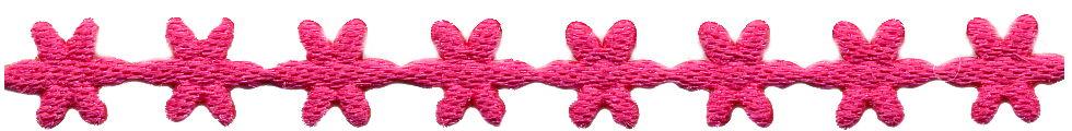 PADC-MFCE - PADDED TRIM MINI FLOWERS CERISE