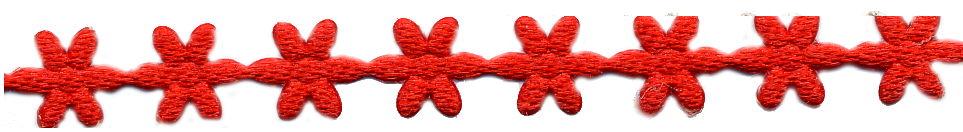 PADC-MFR - PADDED TRIM MINI FLOWERS RED