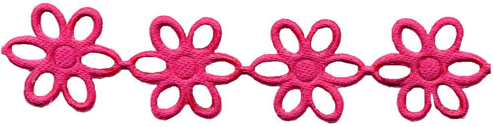 PADC-OCE - PADDED TRIM OPEN FLOWER CERISE