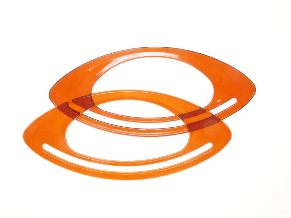 POA - PO AMBER PLASTIC HANDLE(PAIR) 24cm (Elbesee)