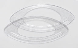 POS - PO SILVER GLITTER PLASTIC BAG HANDLE (PAIR) 24cm (Elbesee)