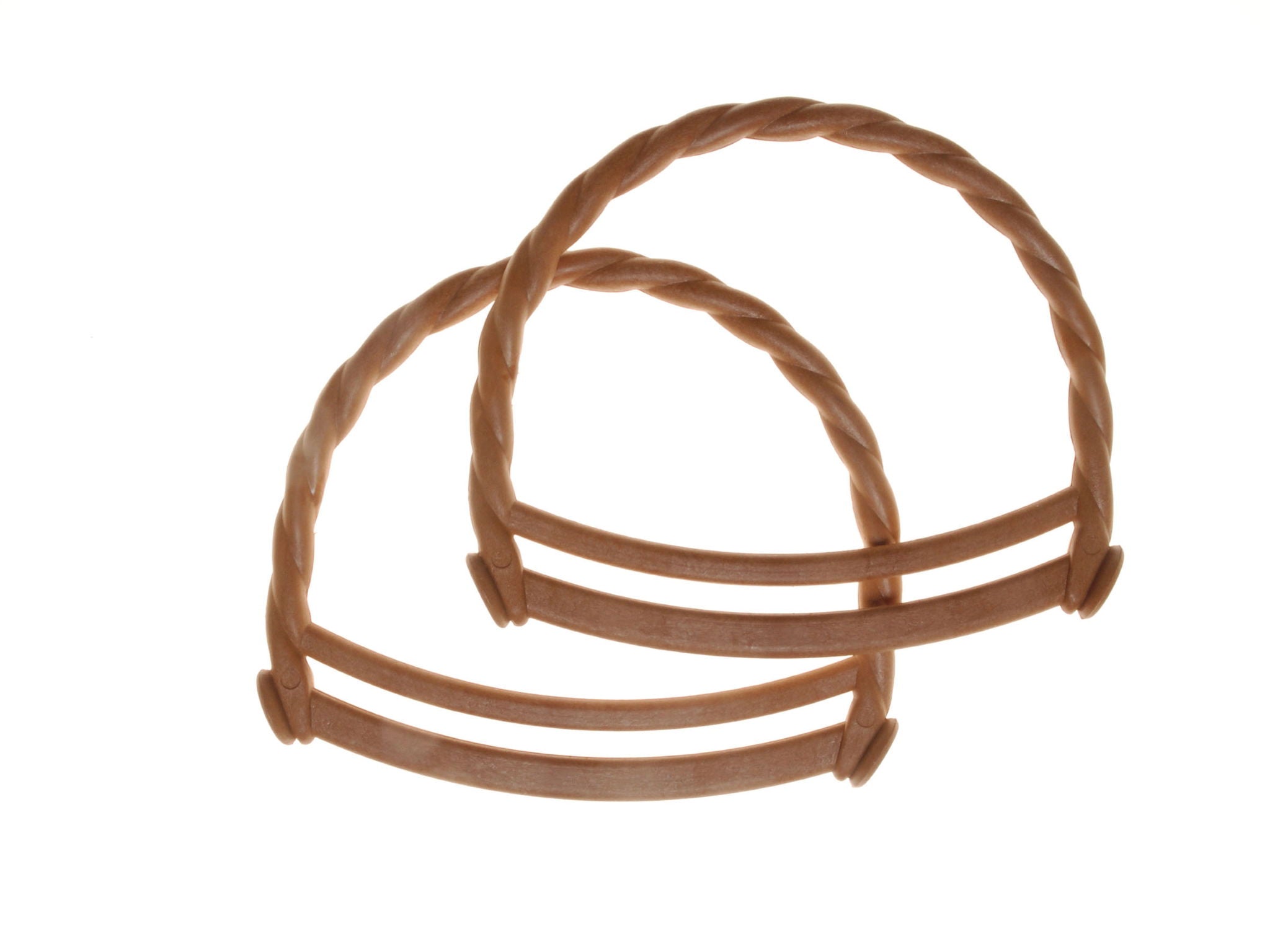 PRD - PR DARK PLASTIC BAG HANDLES (ROPE EFFECT) 15.5cm (Elbesee)