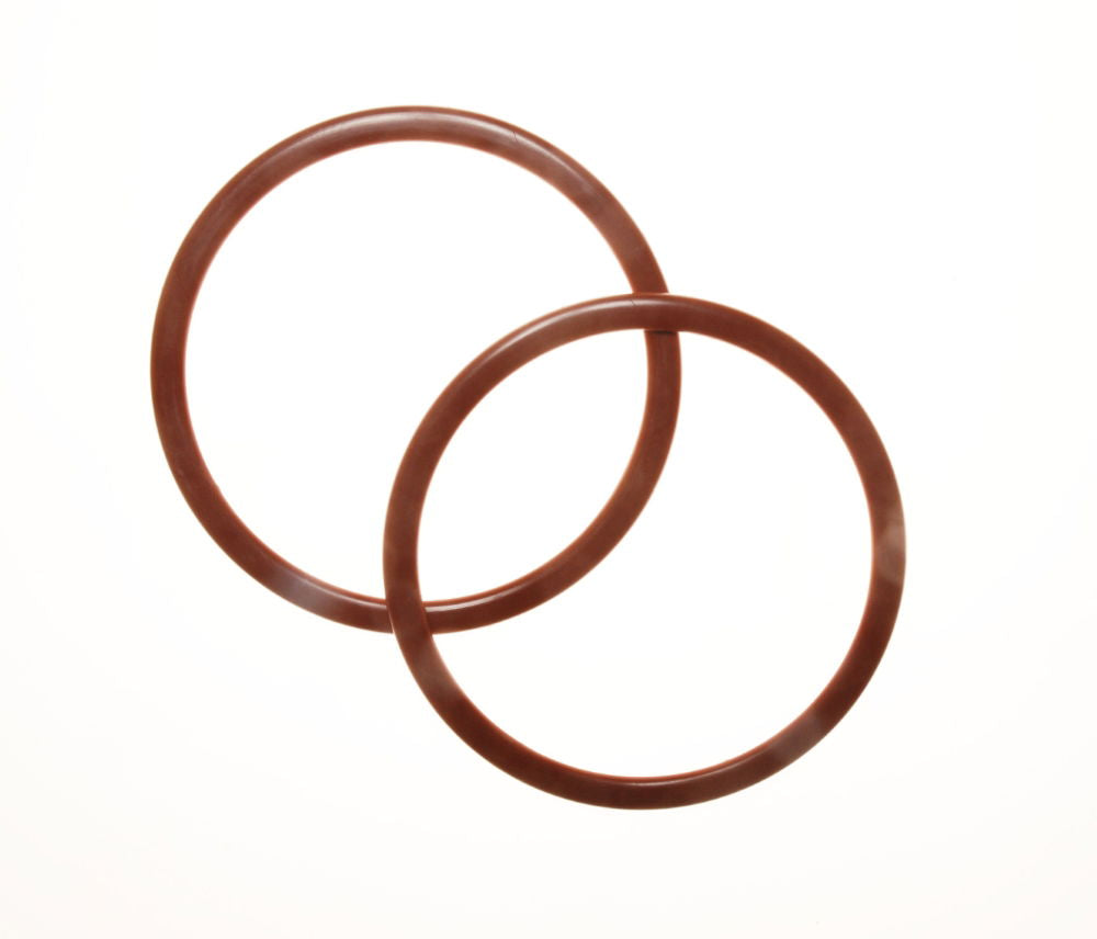 PRHD - 6 INCH PLASTIC RING HANDLE DARK BROWN (PAIR) 15cm (Elbesee)