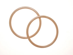 PRHL - 6 INCH PLASTIC RING HANDLE LIGHT BEIGE (PAIR) 15cm (Elbesee)