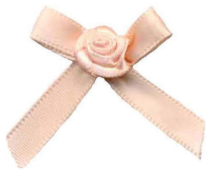 RB714 - ROSES/BOWS 714 PETAL PEACH