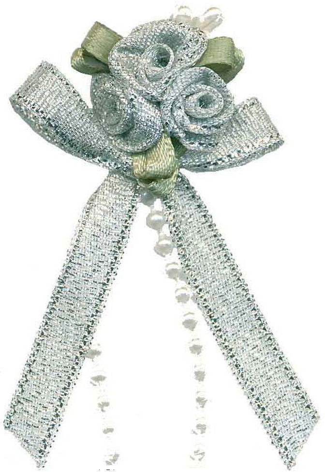 RCS - R CLUSTER SILVER LUREX ROSES