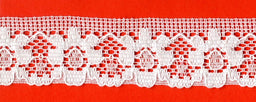 RE42701W - LACE SPOT 25MM (1 INCH) WHITE FLAT **15m REEL**