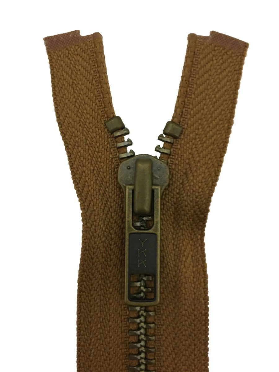 RGKBOR56-30-857 - YKK METAL OPEN END ZIP 30 inch 76 cm 857 TURF TAN