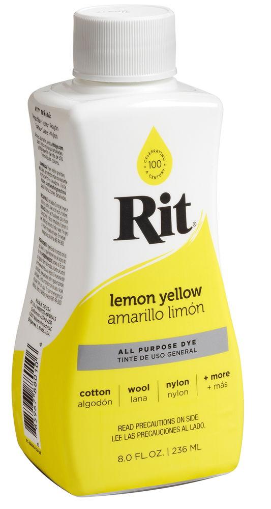 RITL1 - RIT LIQUID DYE 236ML 8OZ 1 LEMON YELLOW