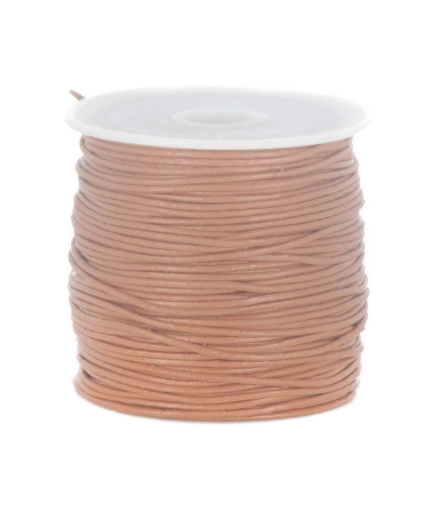 RLT1BR - ROUND LEATHER THONGING 1MM BROWN