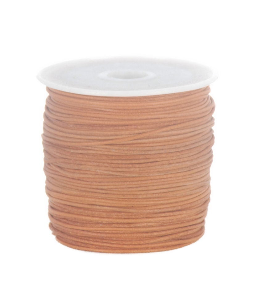 RLT1N - ROUND LEATHER THONGING 1MM NATURAL