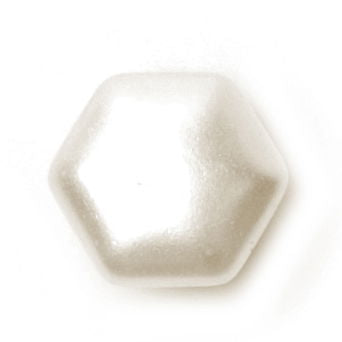 S0074 - SEHLBACH C BUTTON SHANK RAISED HEXAGONAL PEARL 10MM X40