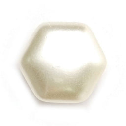 S0075 - SEHLBACH C BUTTON SHANK RAISED HEXAGONAL PEARL 11MM X35