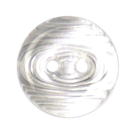 S0121 - SEHLBACH B BUTTON 2 HOLE CLEAR RIPPLE 13MM X 30
