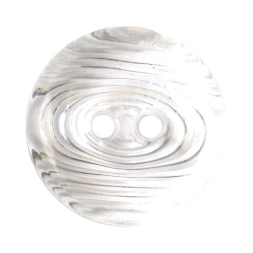 S0122 - SEHLBACH B BUTTON 2 HOLE CLEAR RIPPLE 15MM X 25