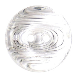 S0123 - SEHLBACH B BUTTON 2 HOLE CLEAR RIPPLE 18MM X 20