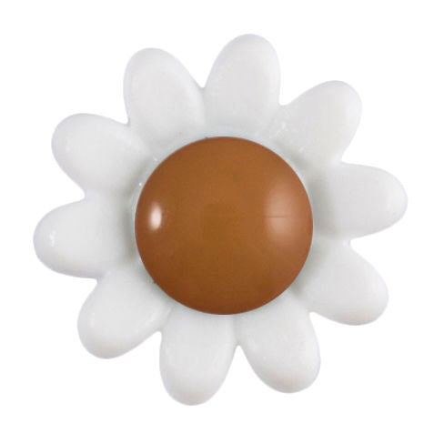 S0213 - SEHLBACH B BUTTON WHITE DAISY ORANGE X20