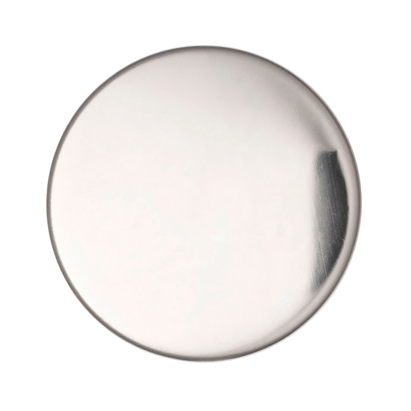 S0326 - SEHLBACH D BUTTON PLAIN SILVER MED X25