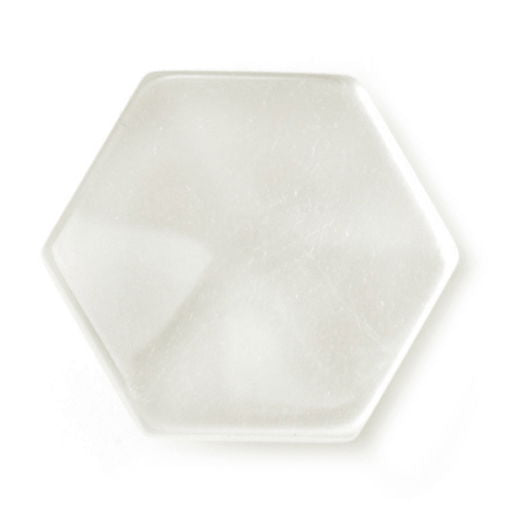 S0460 - SEHLBACH B BUTTON SHANK HEX CLEAR WHITE 15MM X 25