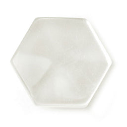 S0460 - SEHLBACH B BUTTON SHANK HEX CLEAR WHITE 15MM X 25