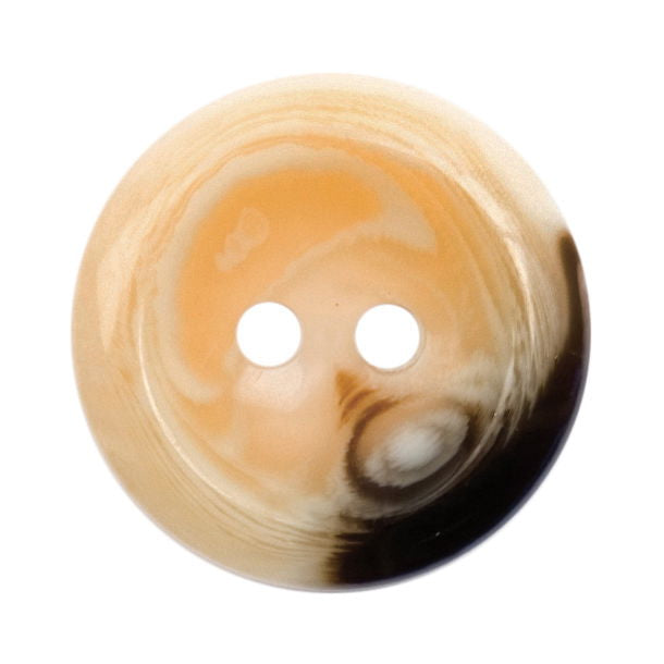 S0505 - SEHLBACH C BUTTON  2 HOLE  SM  X30 CREAM/BROWN SWIRL