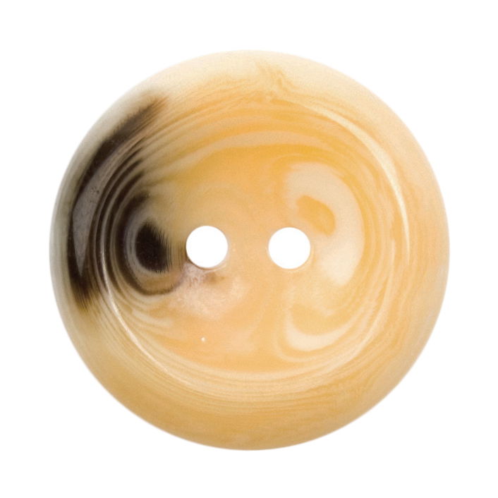 S0506 - SEHLBACH C BUTTON  2 HOLE  MED  X25 CREAM/BROWN SWIRL