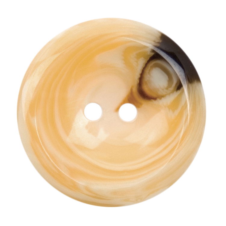 S0507 - SEHLBACH C BUTTON  2 HOLE  LG  X20 CREAM/BROWN SWIRL