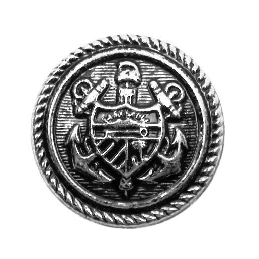 S0556 - SEHLBACH C BUTTON METAL SHIELD SILVER SM X25