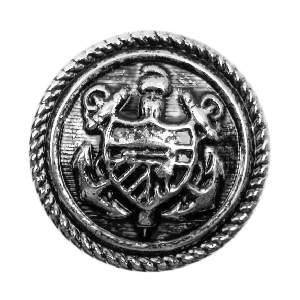 S0557 - SEHLBACH C BUTTON METAL SHIELD SILVER MED X20