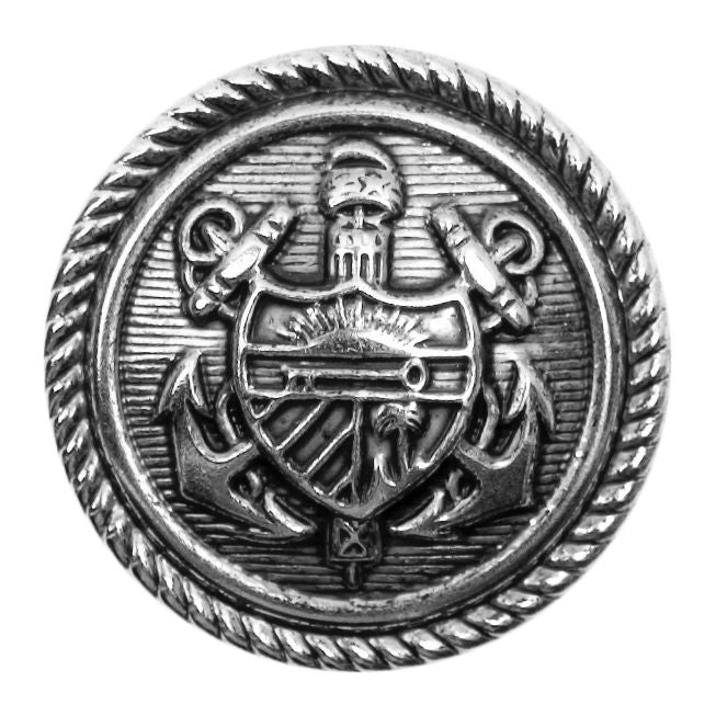 S0558 - SEHLBACH C BUTTON METAL SHIELD SILVER LG X15