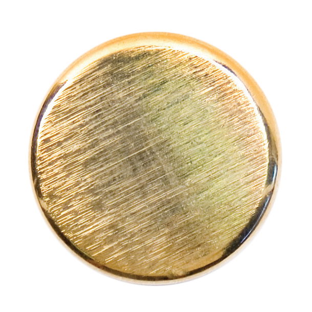 S0572 - SEHLBACH D BUTTON METAL FLAT GOLD MED X15