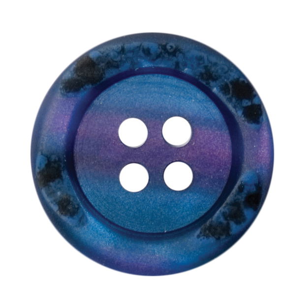 S0666 - SEHLBACH B BUTTON RIMMED BLUE SM X35