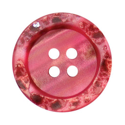 S0668 - SEHLBACH B BUTTON 4 HOLE MOTTLE EDGE RED
