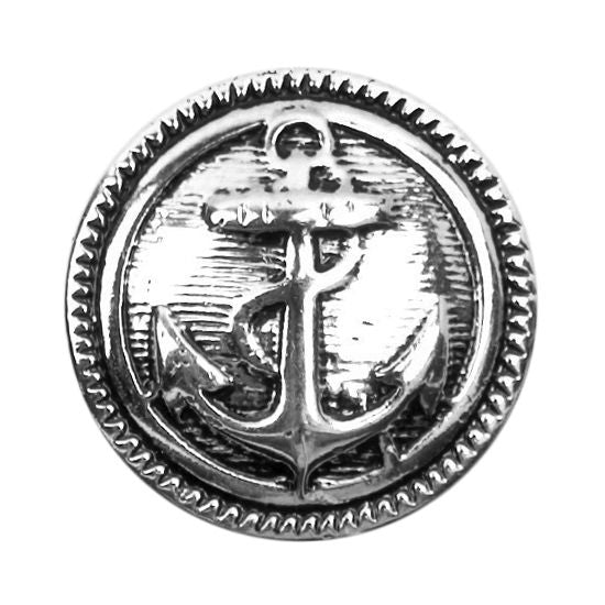 S0689 - SEHLBACH B BUTTON METAL ANCHOR SILVER MED X25