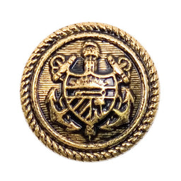 S0695 - SEHLBACH C BUTTON METAL SHIELD GOLD MED X20