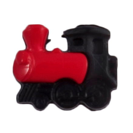 S1008 - SEHLBACH C BUTTON TRAIN RED/BLACK X 15