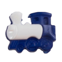 S1009 - SEHLBACH C BUTTON TRAIN BLUE/WHITE X 15