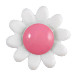 S1016 - SEHLBACH B BUTTON PINK CENTRE/WHITE DAISY SMALL 20/PK