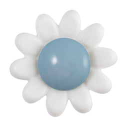 S1017 - SEHLBACH B BUTTON DAISY BLUE CENTRE X20