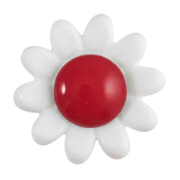 S1018 - SEHLBACH B BUTTON DAISY RED CENTRE X20