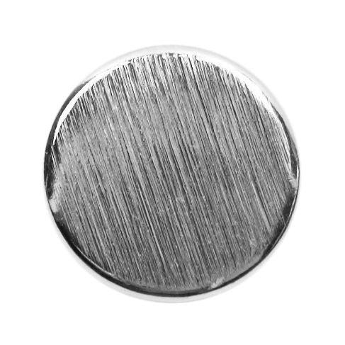 S1063 - SEHLBACH D BUTTON METAL FLAT SILVER SM X20