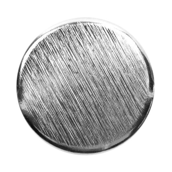 S1064 - SEHLBACH D BUTTON METAL FLAT SILVER MED X15