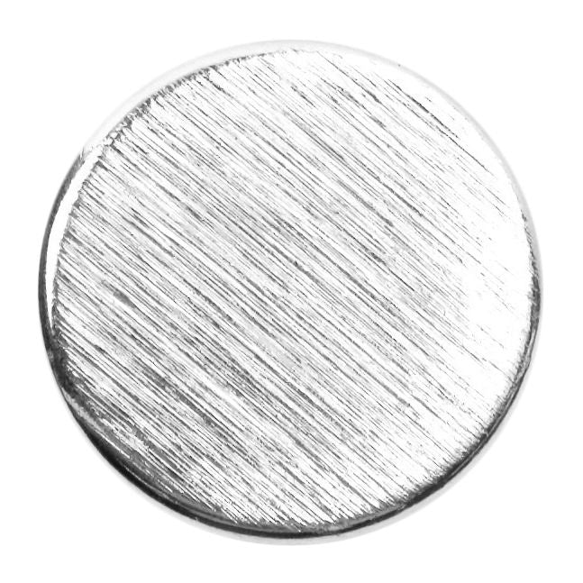 S1065 - SEHLBACH D BUTTON METAL FLAT SILVER LG X10