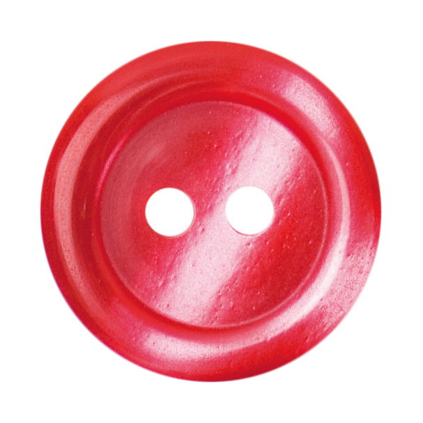 S1119 - SEHLBACH B BUTTON RINGED RED MED X45