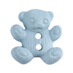S1280 - SEHLBACH B BUTTON BLUE TEDDY (2 HOLE) PK35