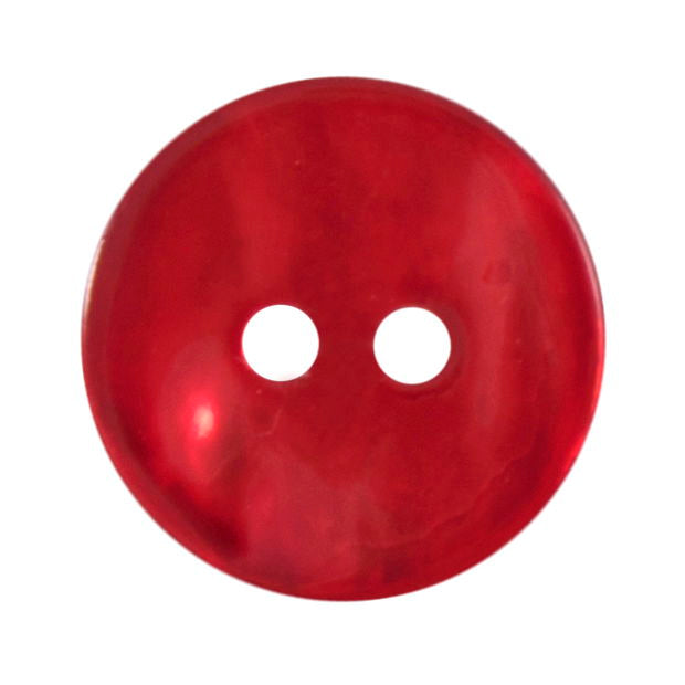 S1447 - SEHLBACH C BUTTON 2HOLE SHELL RUBY SM X35