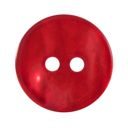 S1447 - SEHLBACH C BUTTON 2HOLE SHELL RUBY SM X35