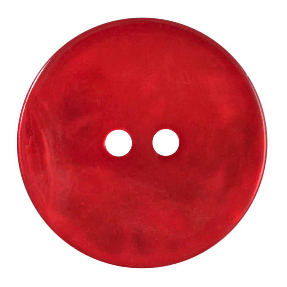 S1449 - SEHLBACH C BUTTON 2HOLE SHELL RUBY LG X25