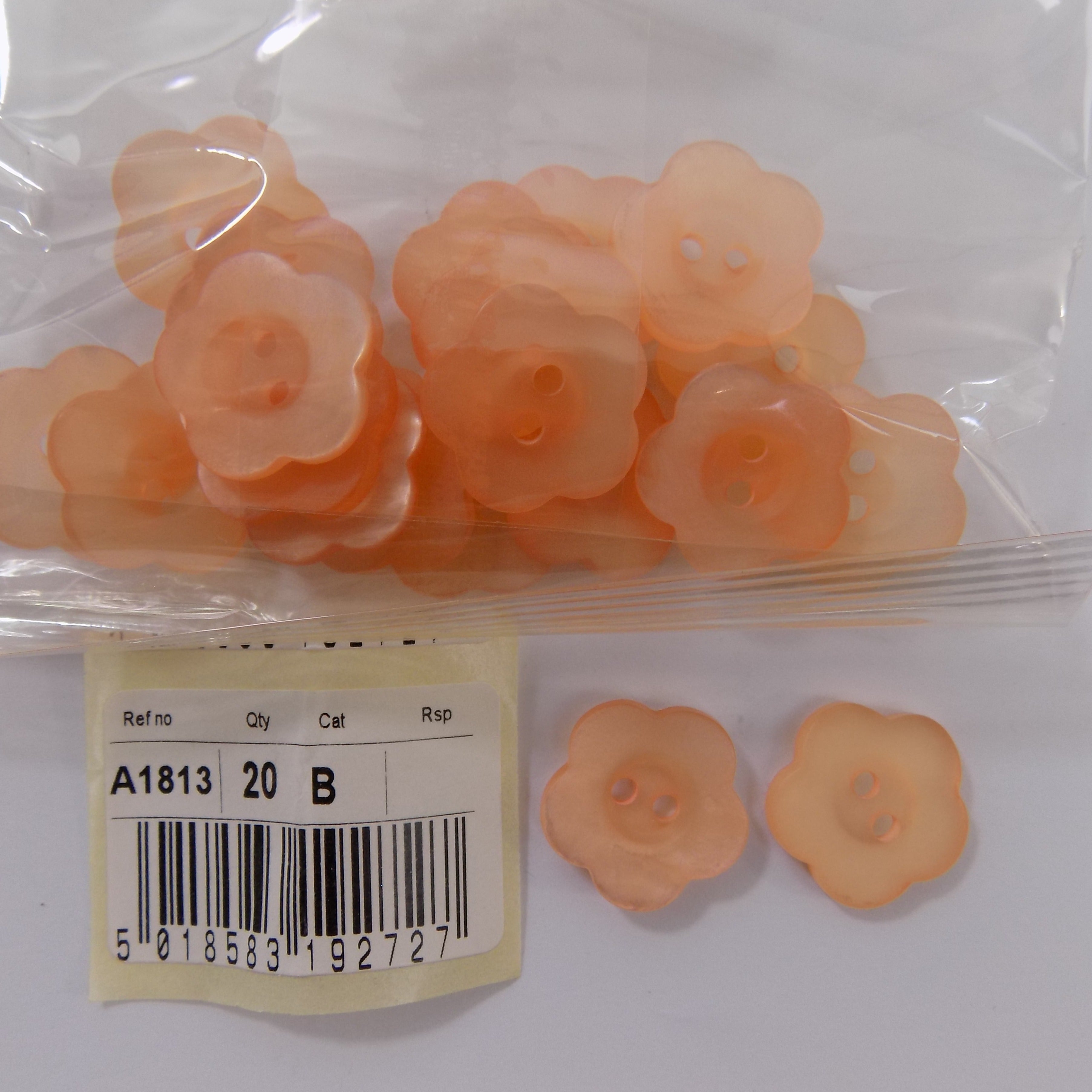 S1813  **SEHLBACH B BUTTON FLOWER-XL PEACH X20